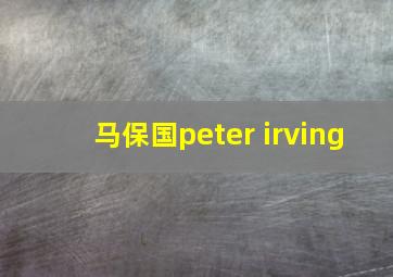 马保国peter irving